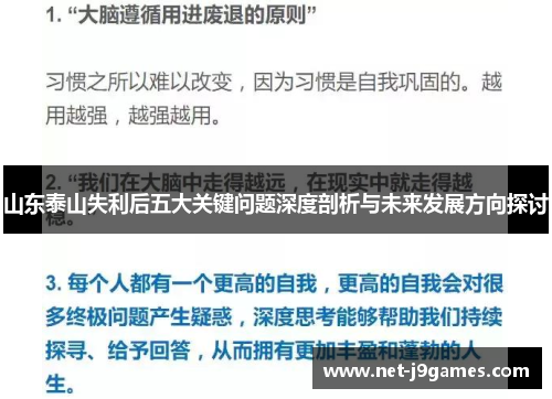 山东泰山失利后五大关键问题深度剖析与未来发展方向探讨 山东泰山失利后五大关键问题深度剖析与未来发展方向探讨
